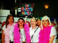 sfgirls in pink boas